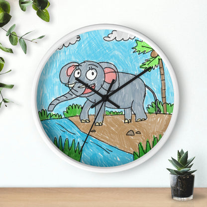 Elefante Elephant King Safari Animal Wall clock