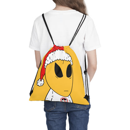 Alien Christmas Santa Space Character Holiday Winter Season Outdoor Drawstring Bag
