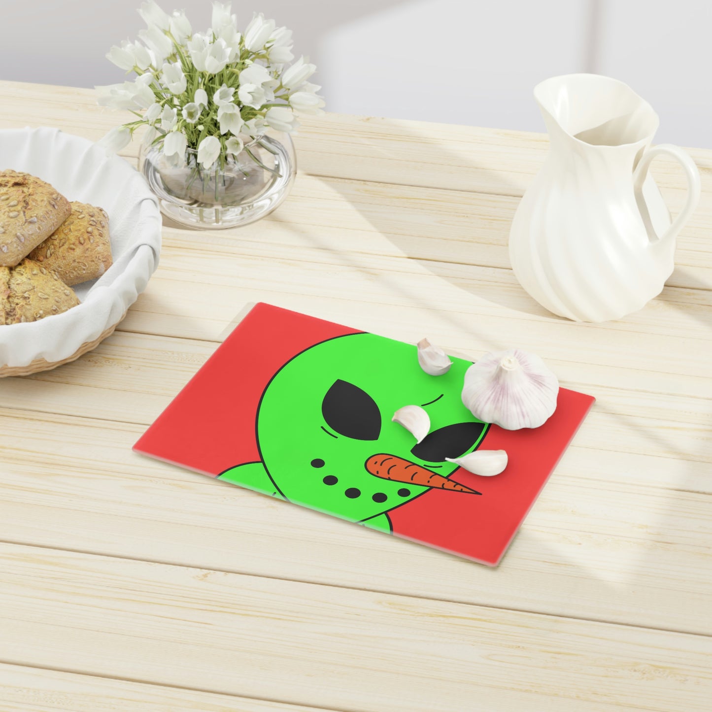 Veggie Visi Alien Vegetable Visitor Cutting Board