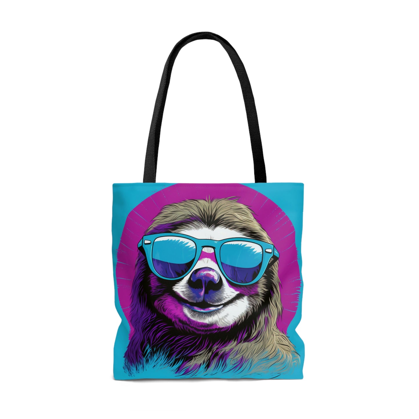 Galactic Sloth Retro-Inspired Animal Tote Bag (AOP)