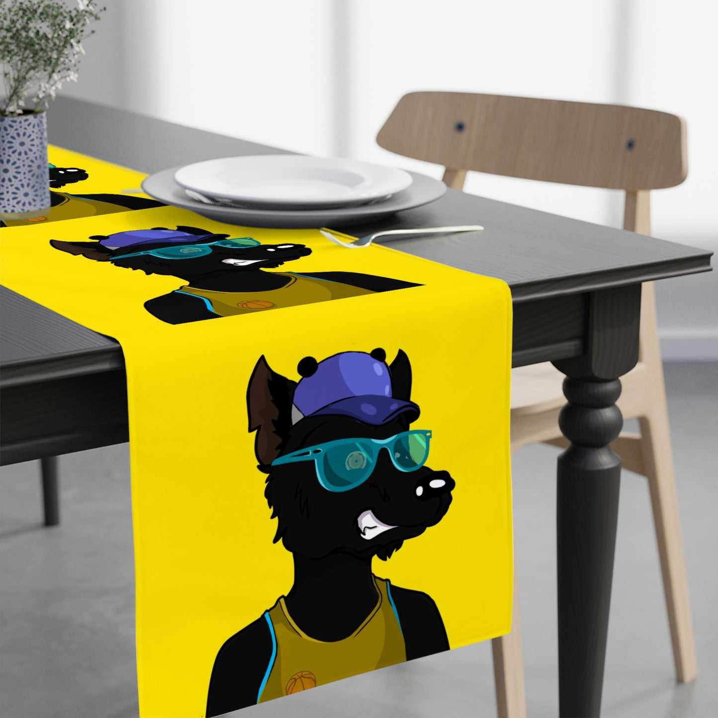 Sport Anime Cartoon Character Wolf Table Runner