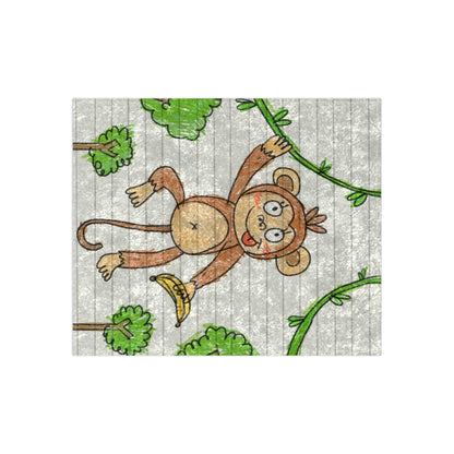 Graphic Monkey - Fun Zoo Clothing for Ape Lovers Crushed Velvet Blanket