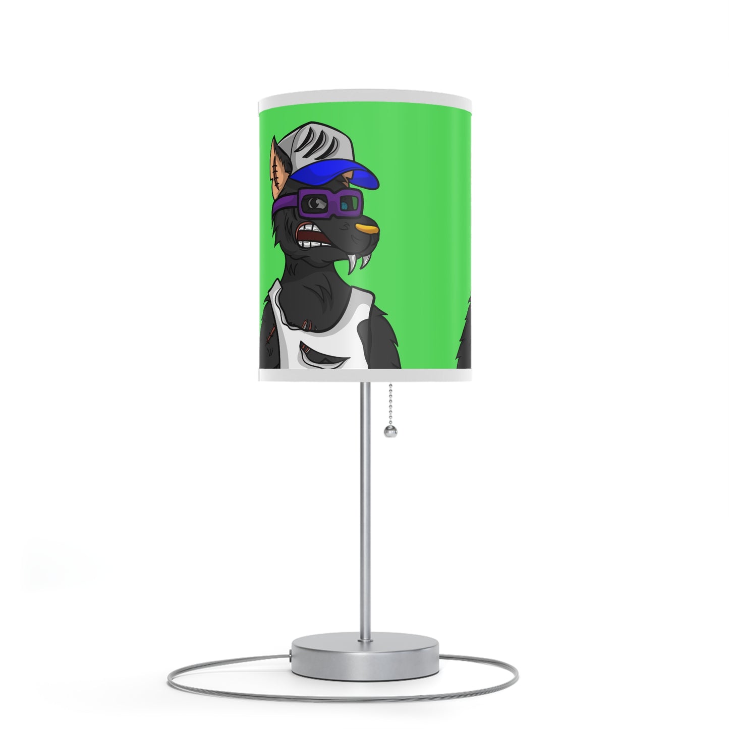 Trucker Truck Werewolf Wolf Gold Nose Digital Anime Lamp on a Stand, US|CA plug