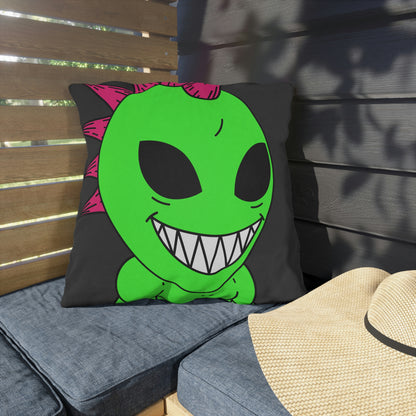 Spiked Pink Hair Muscle Alien Visitor Outdoor Pillows