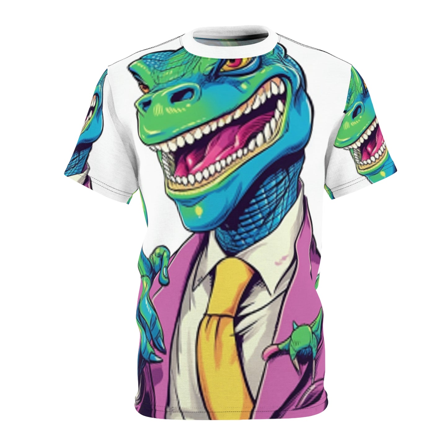 Business Dinosaur CEO Savy Unisex Cut & Sew Tee (AOP)