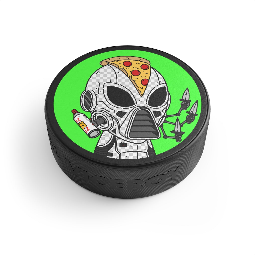 Knive Peppe Pizza Viz Wiz Armored White Future Alien Cyborg Machine Visitor Hockey Puck