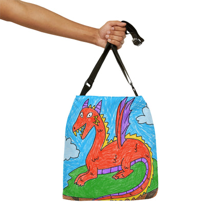 Fierce Dragon Medieval Adjustable Tote Bag (AOP)