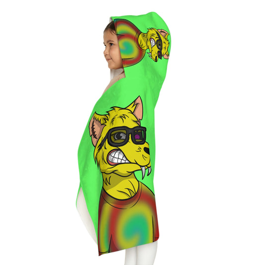 Wolve Cyborg Tie Dye Wolf Shirt Yellow Fur Cool Sun Glasses Youth Hooded Towel
