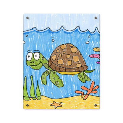 Sea Turtle Beach Sand Ocean Acrylic Wall Art Panels