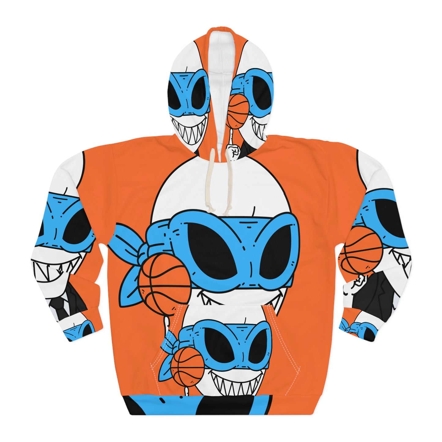 Sudadera con capucha unisex Alien Visitor AOP de baloncesto clásico 