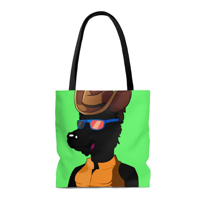 Cyborg Wolf Chaqueta hinchada Chaqueta hinchada Sombrero de vaquero AOP Bolsa de tela 