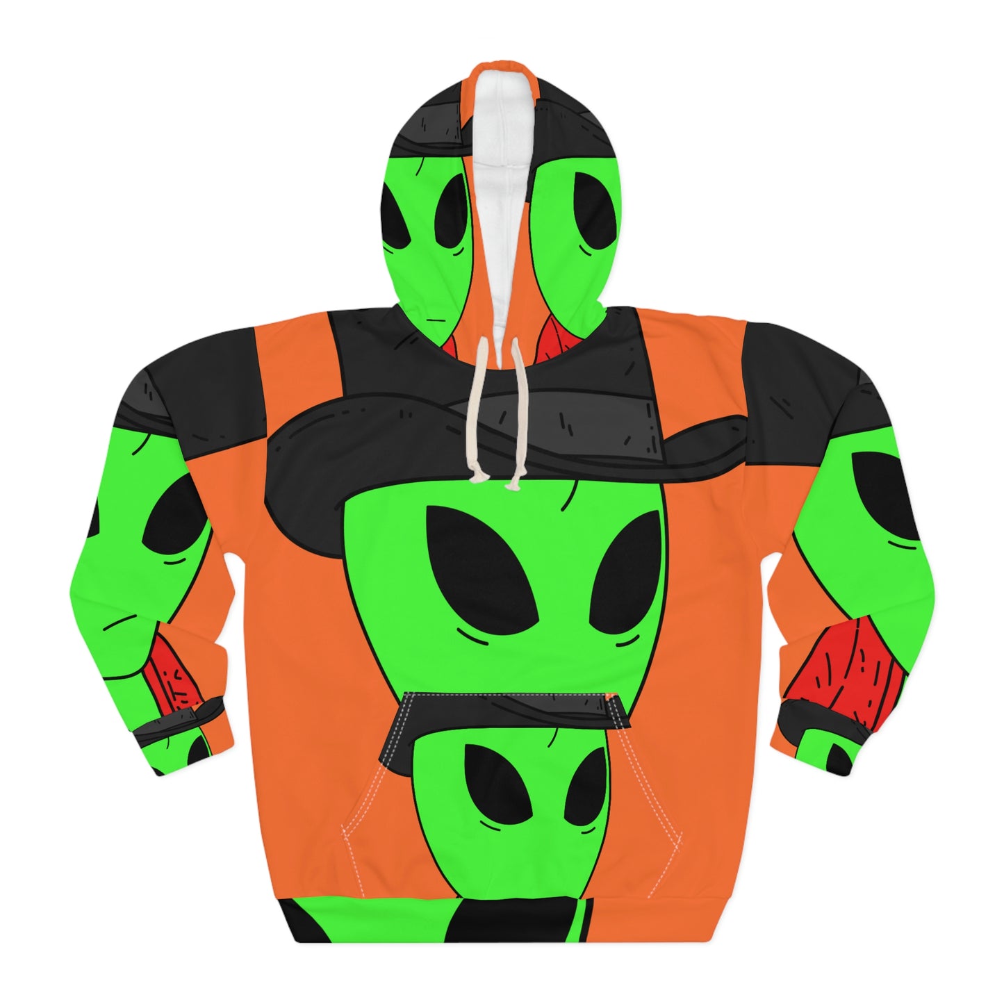 Sexy Robe Alien AOP Unisex Pullover Hoodie