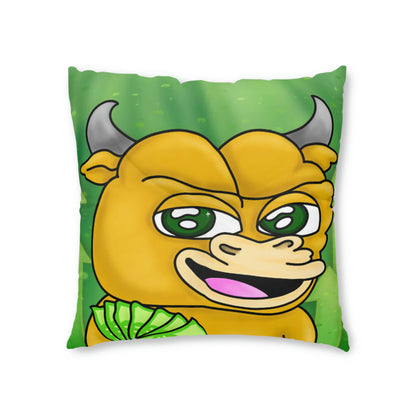 Bull Run Money Bear Market Graphic Tufted Floor Pillow, Square