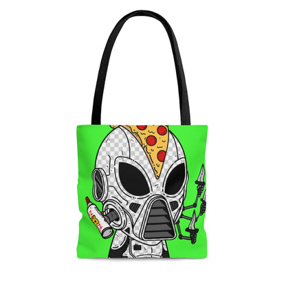 Knive Peppe Pizza Viz Wiz Armored White Future Alien Cyborg Machine Visitor AOP Tote Bag