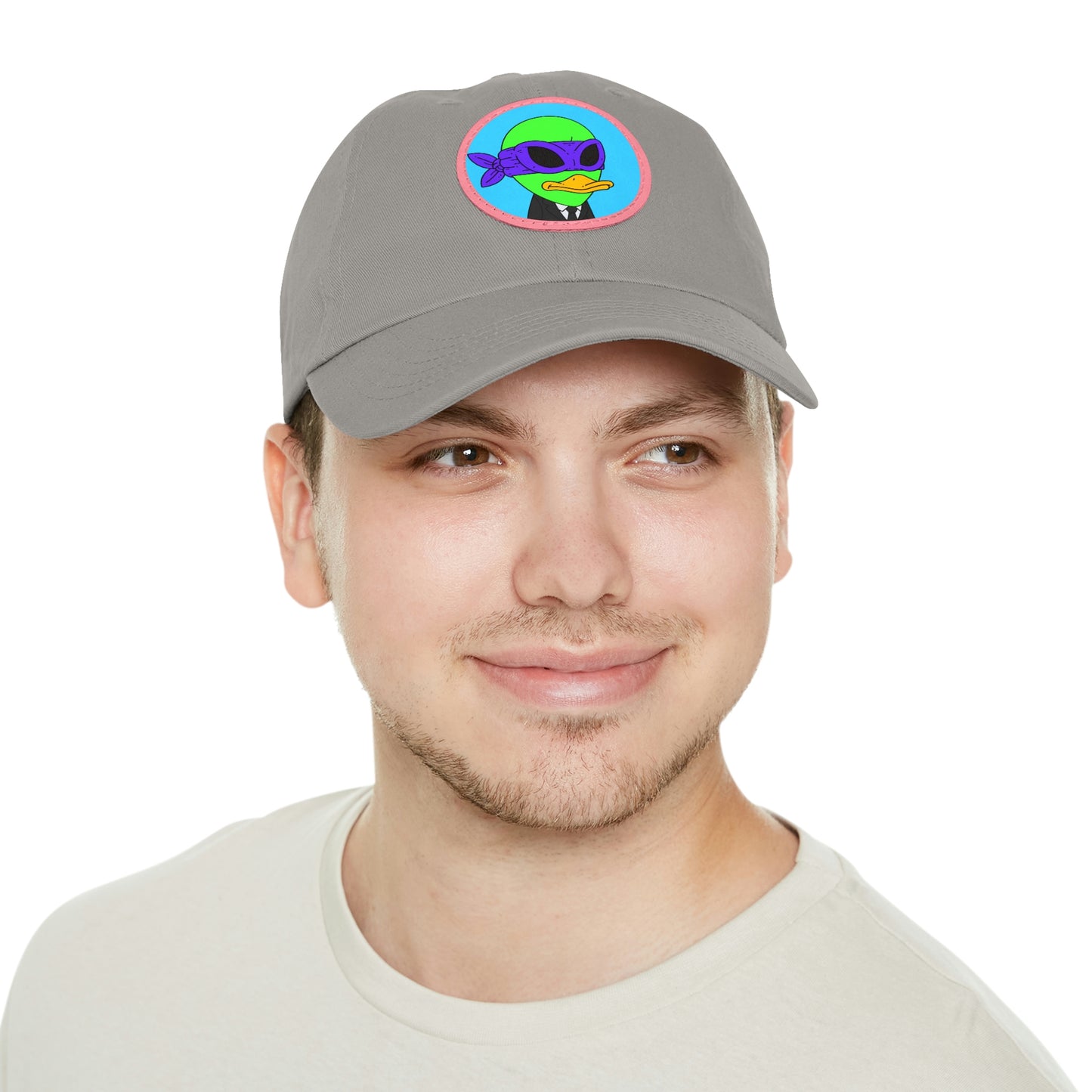 Visitor 751 Alien Dad Hat with Leather Patch (Round)