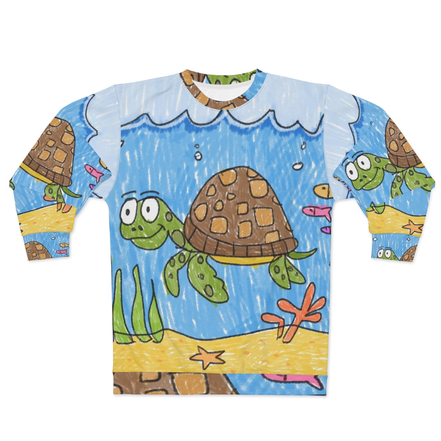 Sea Turtle Beach Sand Ocean AOP Unisex Sweatshirt