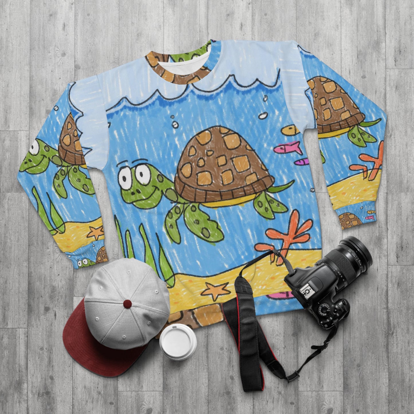 Sea Turtle Beach Sand Ocean AOP Unisex Sweatshirt