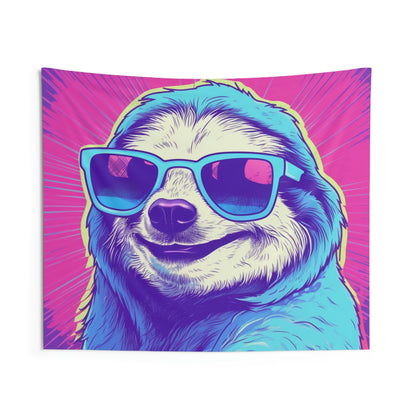 Space Sloth Retro Animal Style Indoor Wall Tapestries