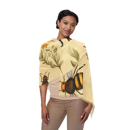 Whimsical Bees & Honeycombs Nature-Friendly Pattern Design Light Scarf