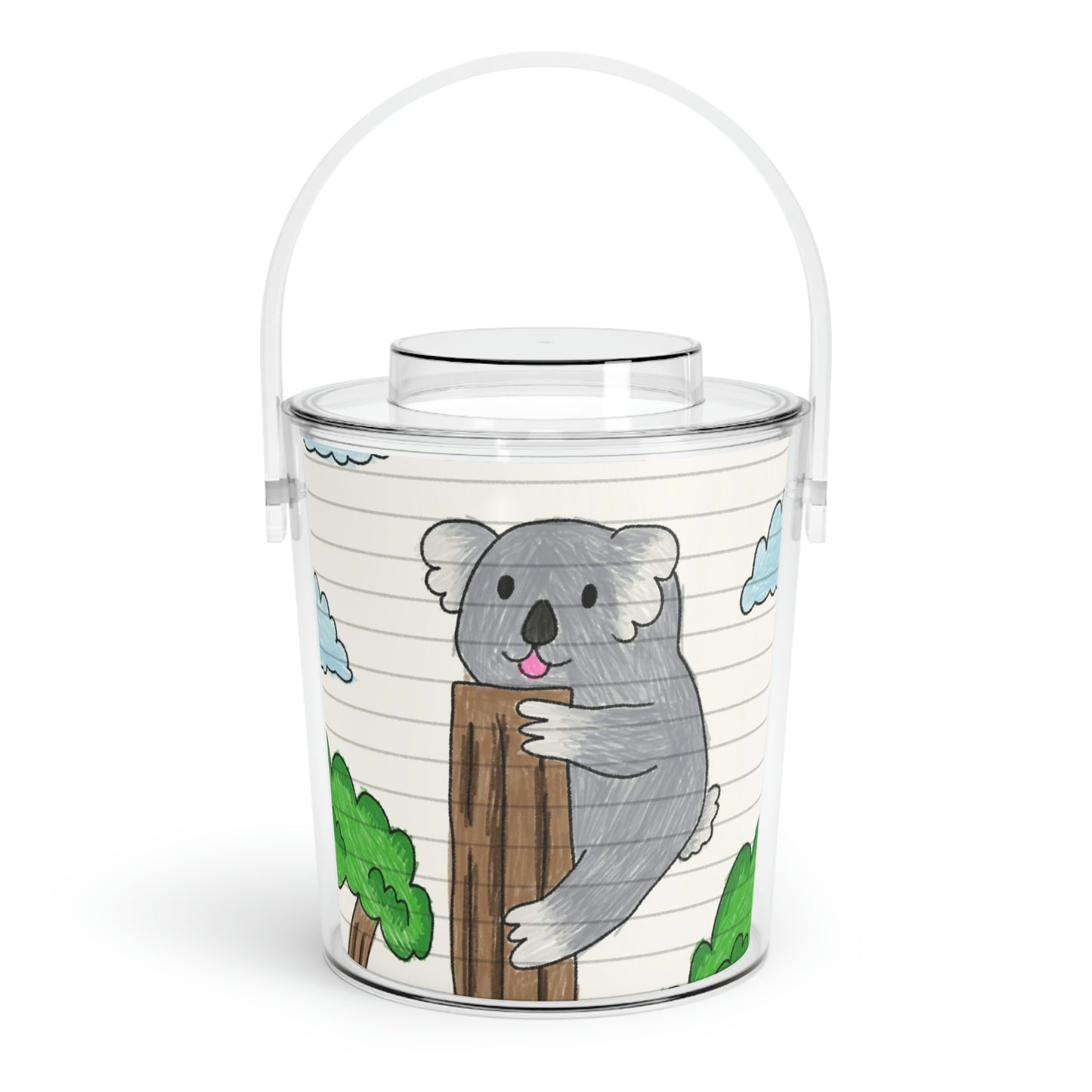 Cubo de hielo con pinzas para escalar árboles, animales, oso Koala 