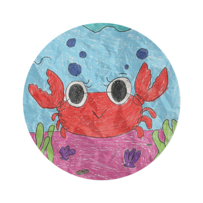 Lobster Crab Graphic Sea Lovers Round Rug