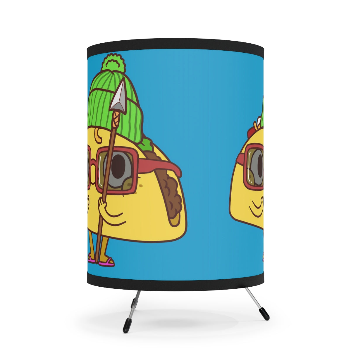 Tribal Taco Tripod Lamp with High-Res Printed Shade, US\CA plug