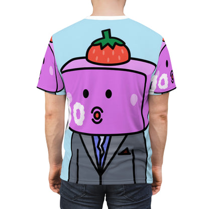 Strawberry Fruit Head Block Unisex AOP Cut & Sew Tee