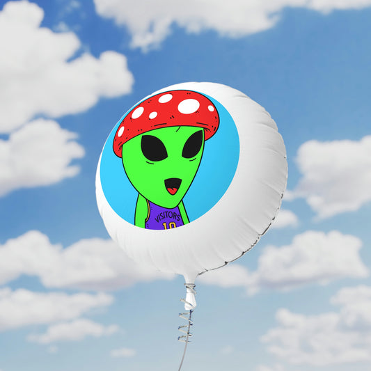 Healthy Sport Jersey Mushroom Alien Mylar Helium Balloon