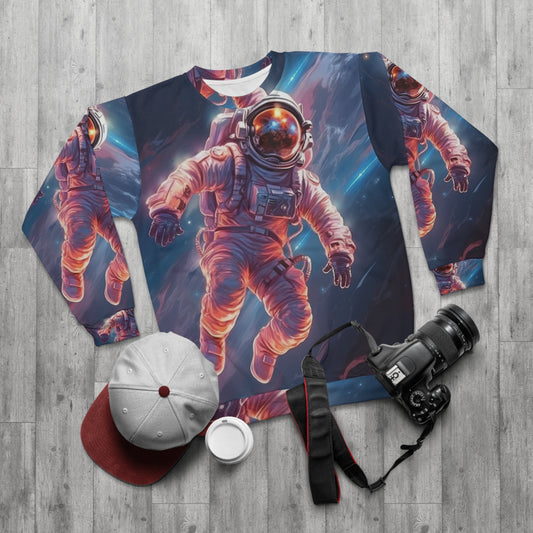 Astronauta Espacio Exterior - Galaxy Starfield Art Sudadera Unisex (AOP)