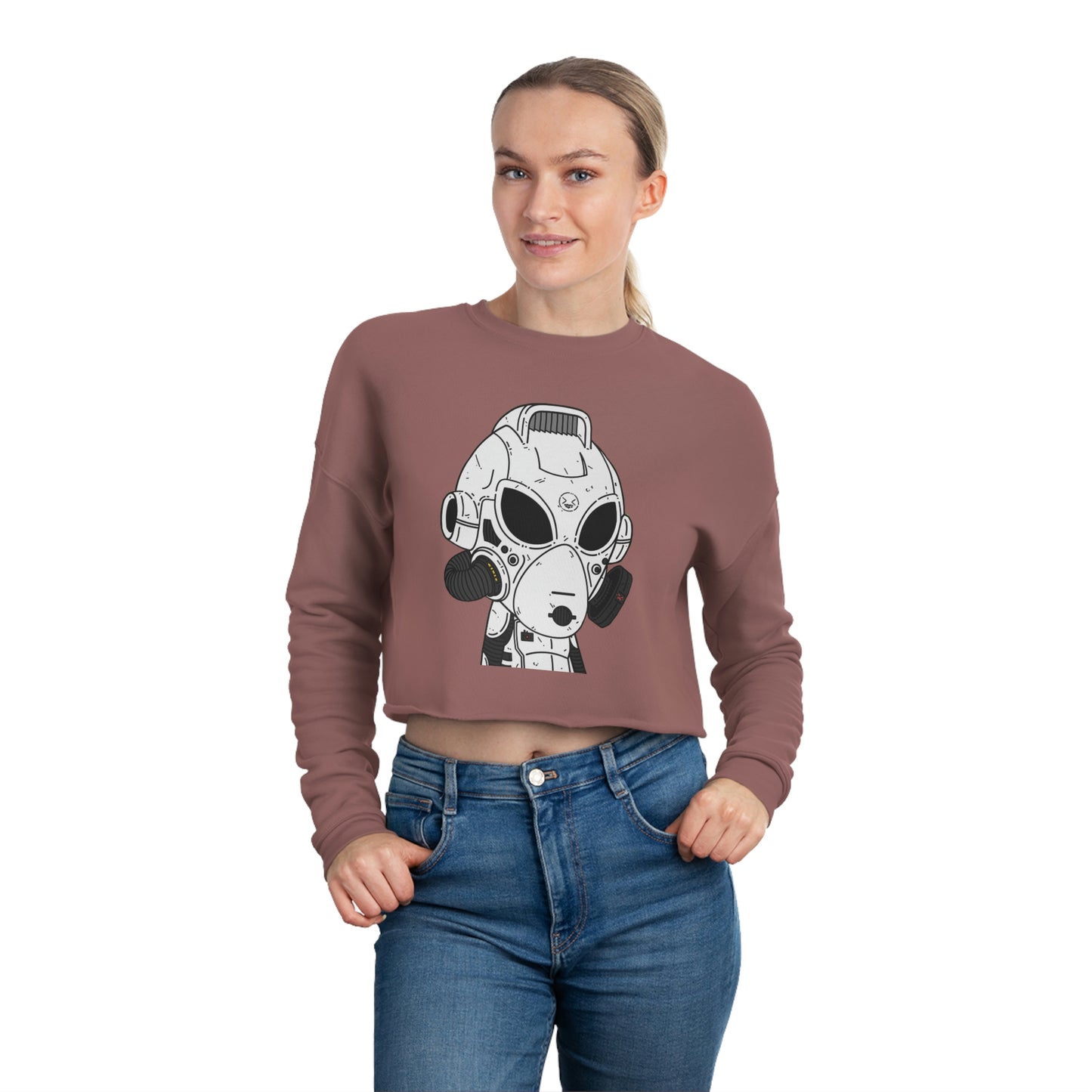 Alien LOL Visitor Women's Cropped Sweatshirt