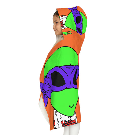 Purple Ninja Peace Visitor Jersey Alien Youth Hooded Towel