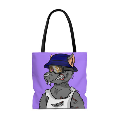 Werewolf Wolf Cyborg Ripped White Tank Top Sharp Fang Wolve AOP Tote Bag