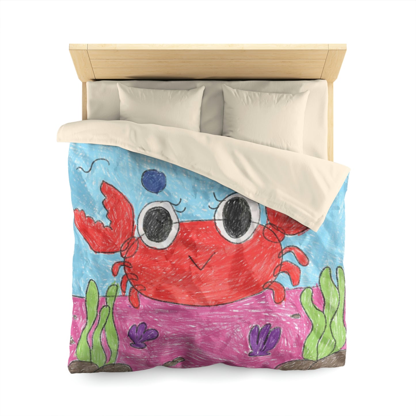 Lobster Crab Graphic Sea Lovers Microfiber Duvet Cover