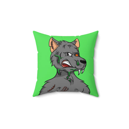 Wolf Grey Cyborg Animal Werewolve Spun Polyester Square Pillow