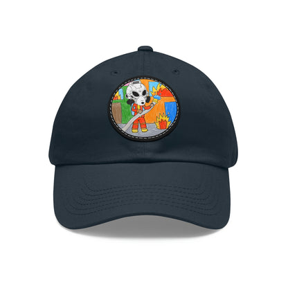 Robot Fire Fighter LOL Alien Visitor Dad Hat with Leather Patch (Round)