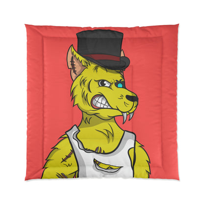 Top Hat Werewolve Cyborg Wolf Graphic Comforter