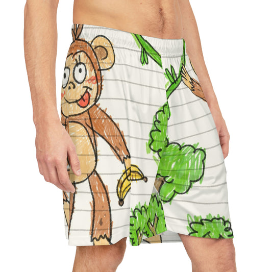 Tree Monkey Basketball Shorts (AOP)