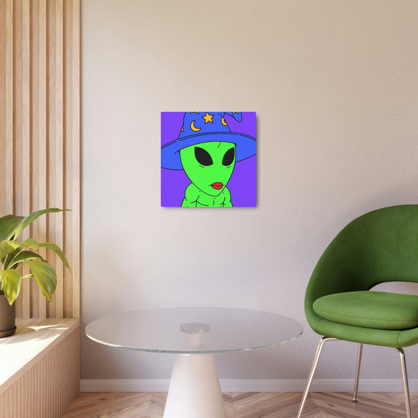 Witch Wizard Magic Alien Metal Art Sign