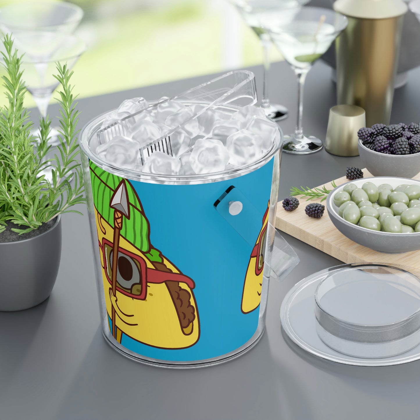 Tribal Taco Ice Bucket with Tongs