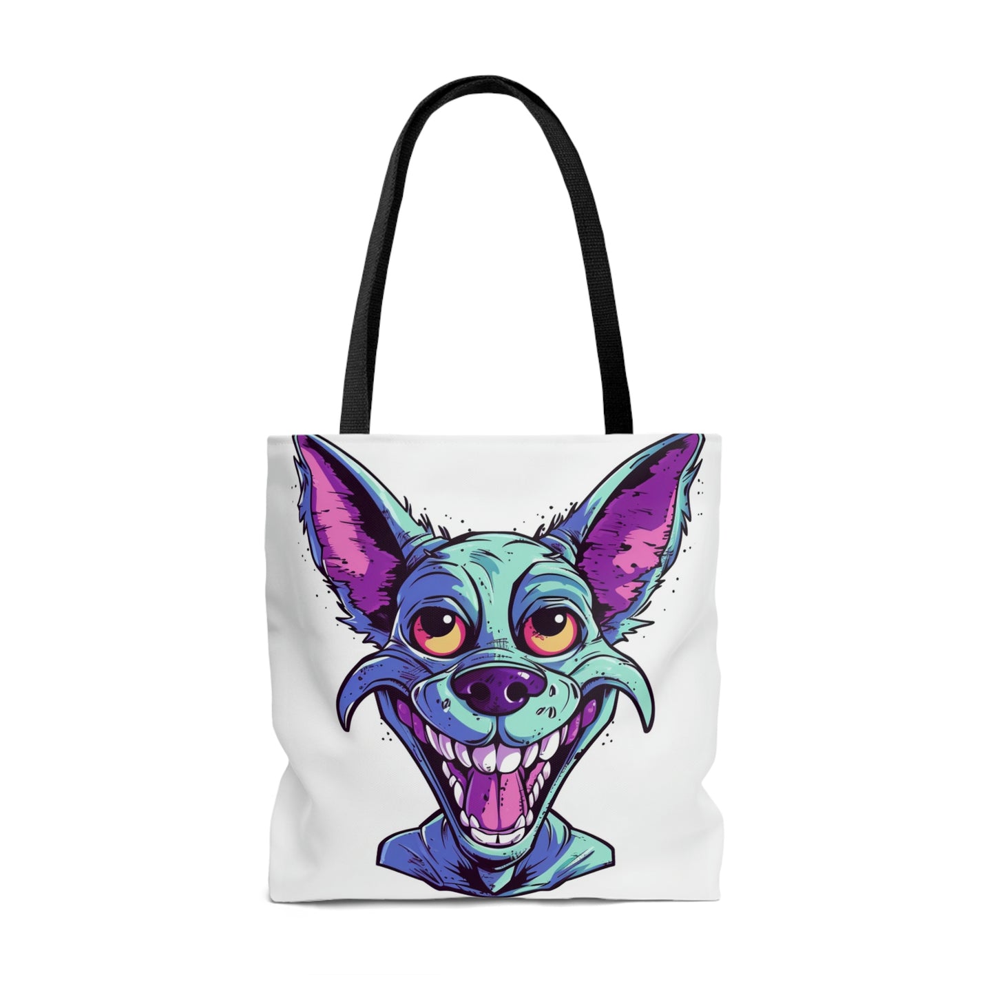 Alien Canine Dog Vintage Animation Design Tote Bag (AOP)