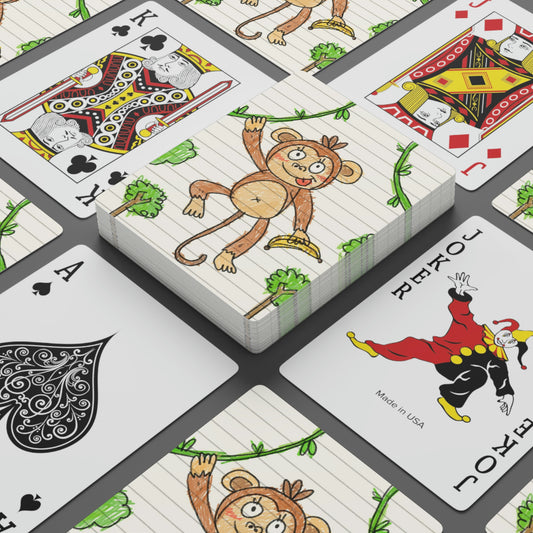 Graphic Monkey - Fun Zoo Clothing for Ape Lovers Custom Poker Cards
