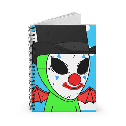 Alien Clown Flying Space Cartoon Spiral Notebook - Ruled Line