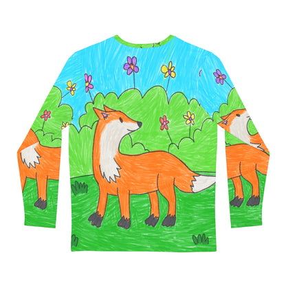 Fox Woodland Animal Foxy Men's Long Sleeve AOP Shirt