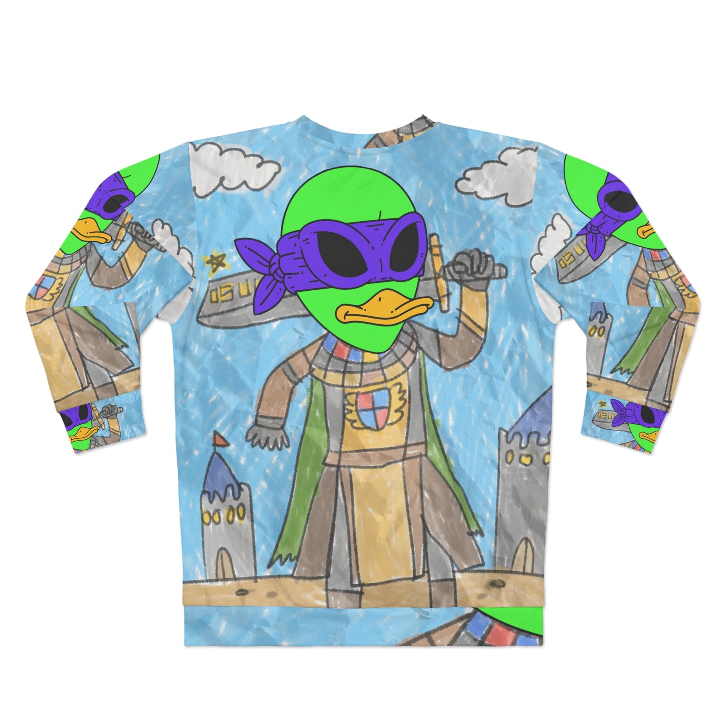 Anime Large Sword Warrior Battle Alien Visitor 751 AOP Unisex Sweatshirt