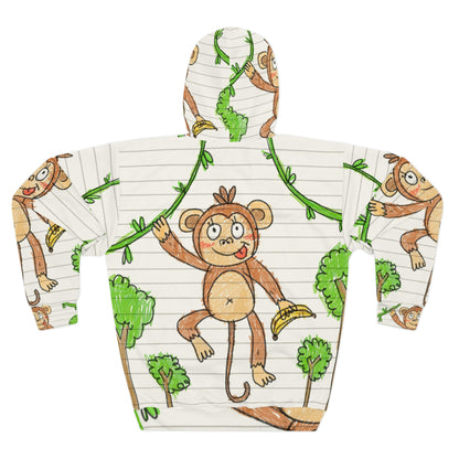 Graphic Monkey - Fun Zoo Clothing for Ape Lovers AOP Unisex Pullover Hoodie