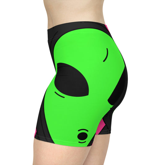 Anonymous Anon Alien Visitor Women's Biker Shorts (AOP)