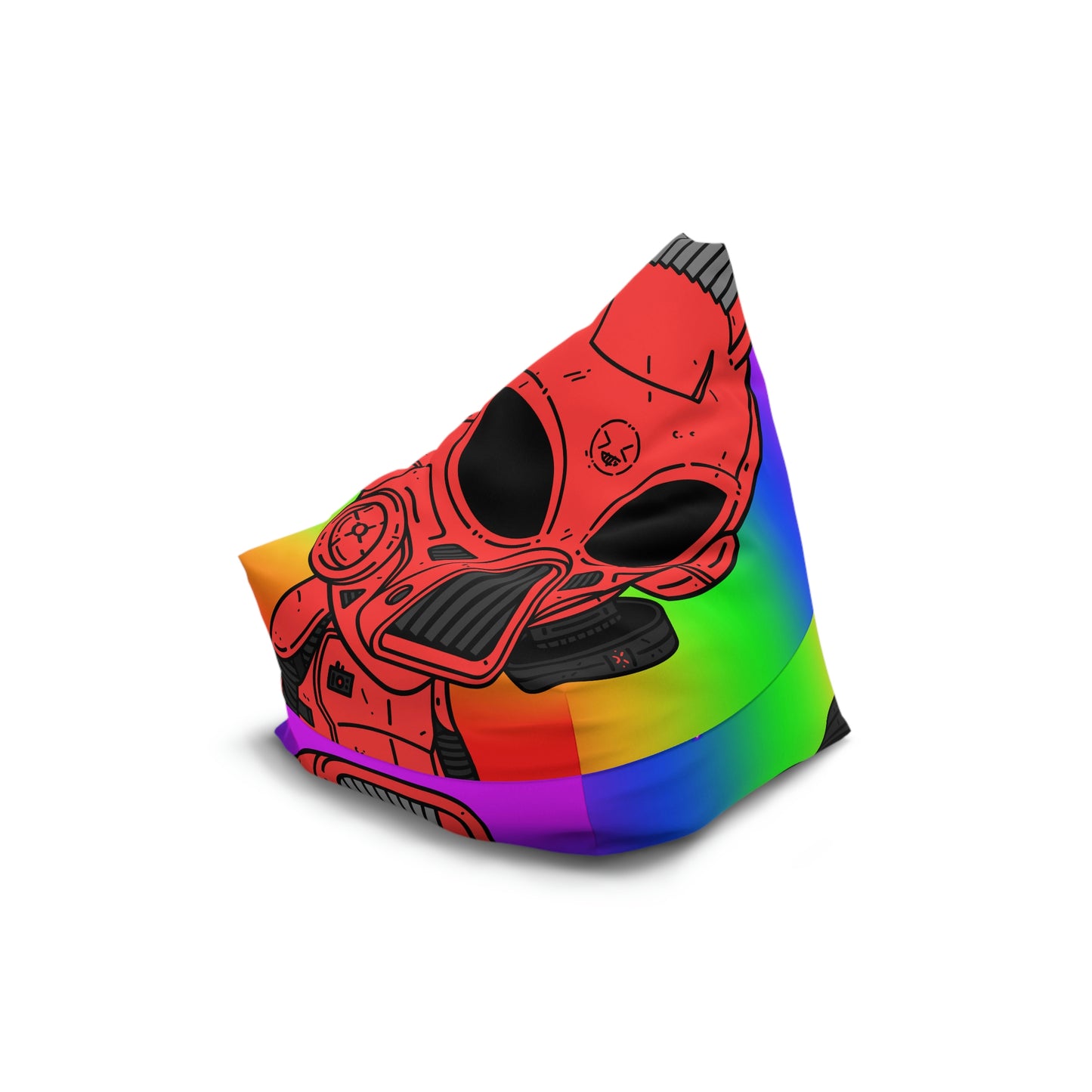Pride Rainbow Robot Cyborg Alien Bean Bag Chair Cover