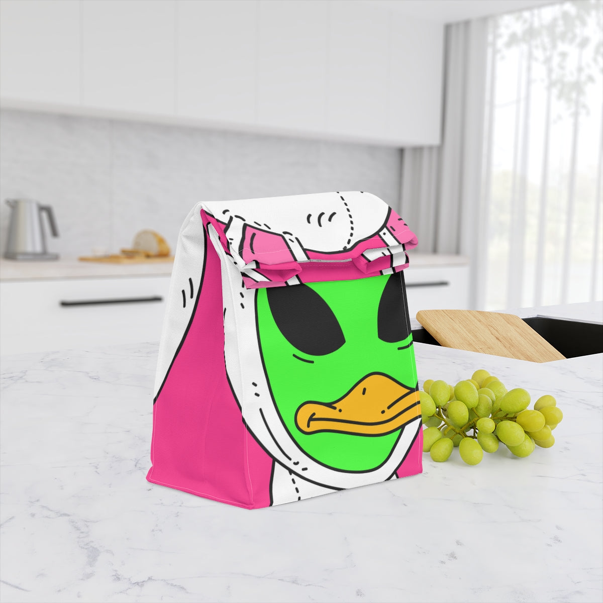 Bunny Ears Green Visitor Duck Face Alien Polyester Lunch Bag