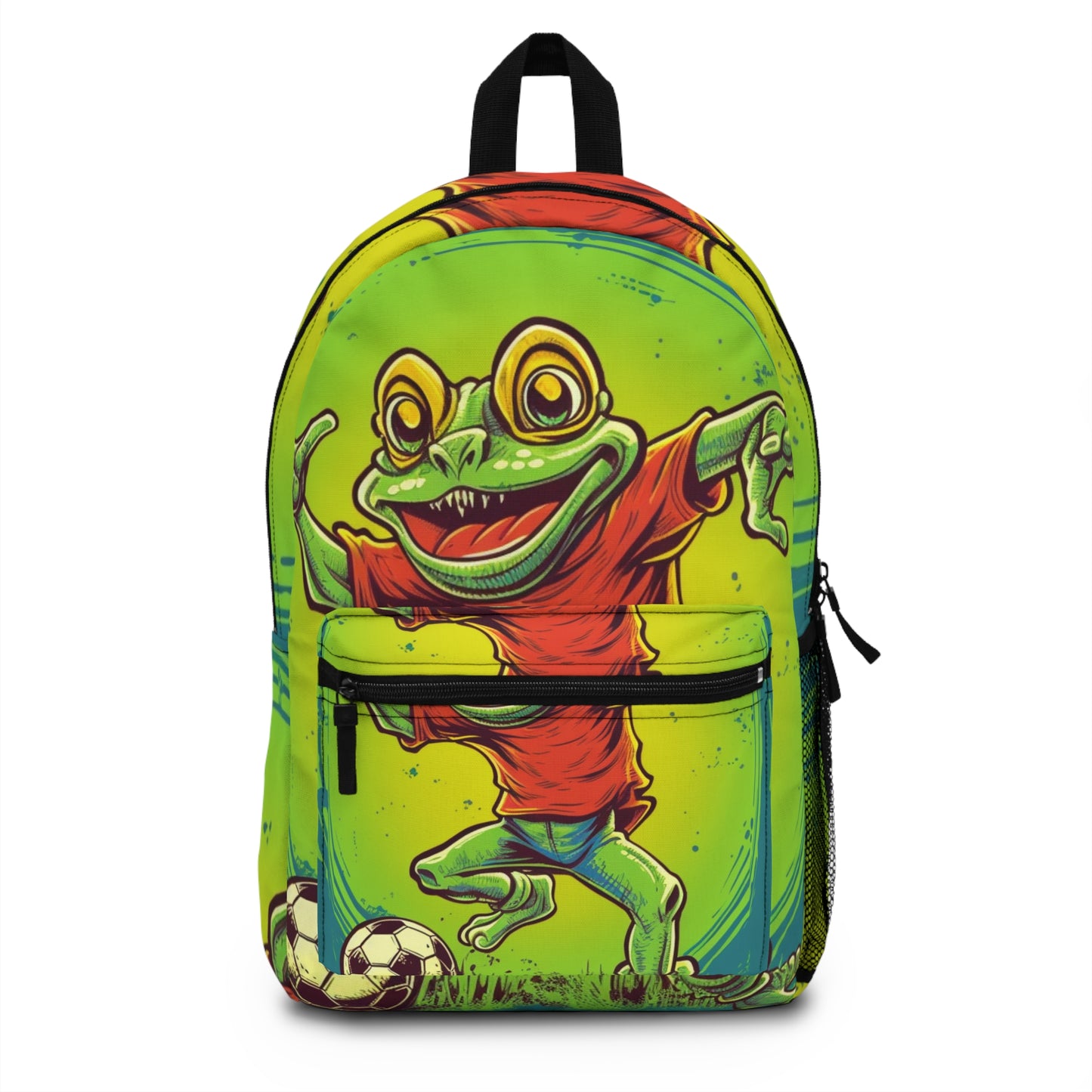 Frog Soccer Sport Athlete Game Player Graphic Backpack