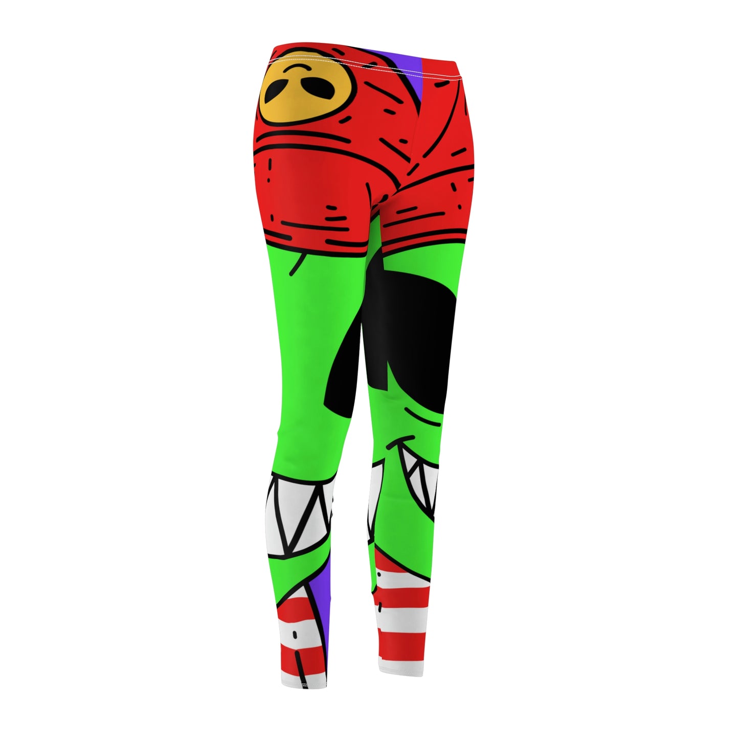 Alien Character Cartoon Big Smile Women's Cut & Sew Casual Leggings